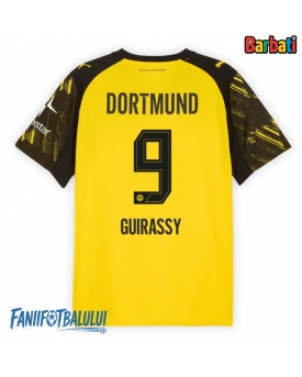 Borussia Dortmund Serhou Guirassy #9 Tricou Fotbal Replică 2025-26 Barbati Acasa